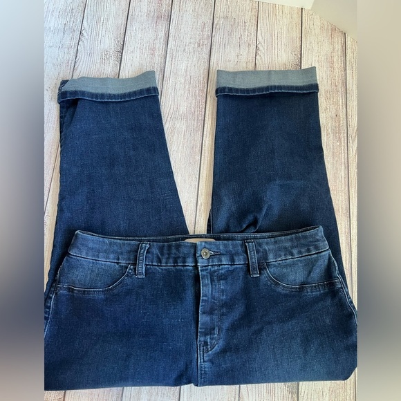 Chico’s Blue Denim Capri Jeans 10 - Picture 1 of 6